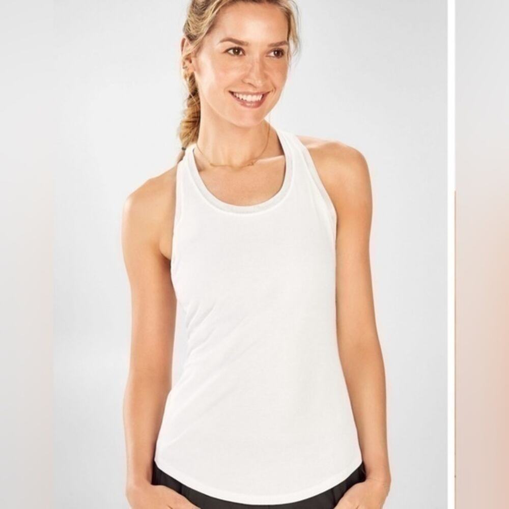 UEC FABLETICS WHITE Cynthia Racerback Tank SZ S